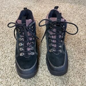 Bass Rainer Hiking Boots Black Purple Suede Gorpcore Outdoors Womens 8M 3939-001